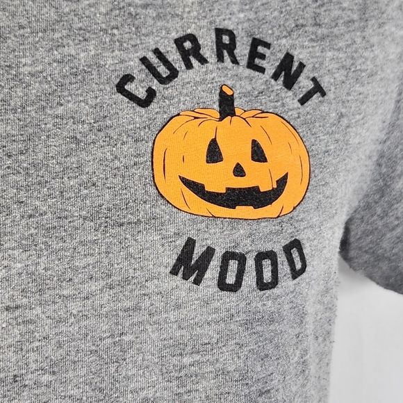 Old Navy Current Mood Jack O'Lantern Grey Tee Shirt Size Medium - Picture 2 of 6